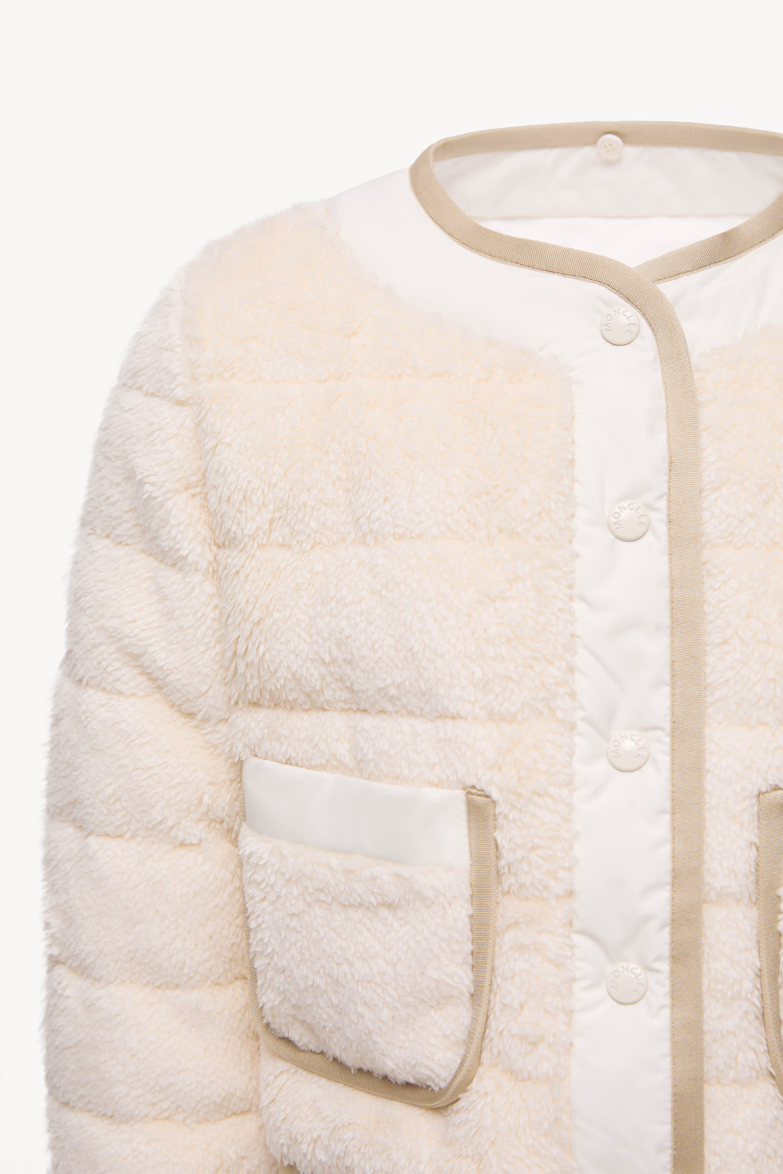 Udas Teddy Hooded Down Jacket Girl Light Beige Moncler 4